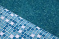 Blue pool tile background