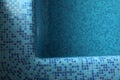 Blue Pool Tile Background. selective focus. blue water in the pool Royalty Free Stock Photo