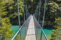 Blue Pools in Mount Aspiring National Park, South Island, New Zealand Royalty Free Stock Photo