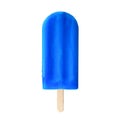 Blue popsicle isolated on white Royalty Free Stock Photo