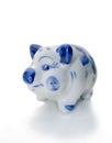 Blue porcelain pig Royalty Free Stock Photo