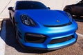 Blue Porsche at car show