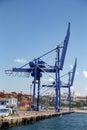 Blue Port Cranes