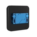 Blue Portable video game console icon isolated on transparent background. Gamepad sign. Gaming concept. Black square