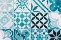 Blue portuguese azulejo tiles