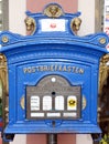 Blue postbox. Germany