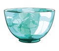 Blue pottery bowl decoration