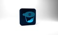 Blue Pour over coffee maker icon isolated on grey background. Alternative methods of brewing coffee. Coffee culture Royalty Free Stock Photo