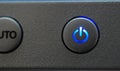 Blue power button Royalty Free Stock Photo