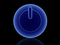 Blue Power Button Royalty Free Stock Photo