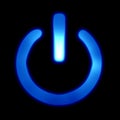 Blue power button Royalty Free Stock Photo