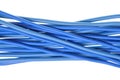 Blue power cables lines