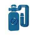 Blue Pressure sprayer for extermination of insects icon isolated on transparent background. Pest control service