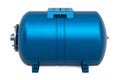 Blue Pressure Tank Vessel Expansion for Domestic Waterworks Pump, Membrane Drinking Water, 3D rendering