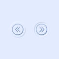 Blue previous, next arrows buttons