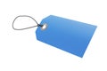 Blue price tag with clipping path Royalty Free Stock Photo