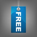 Blue price tag FREE Royalty Free Stock Photo