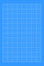 Blue print grid background. Chequered blank template for cutting mat, office work notebook, mechanics scheme, drawing