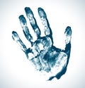 Blue Print of hand