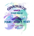 Blue print to prom or graduate vector