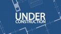 Blue print under construction 07 Royalty Free Stock Photo