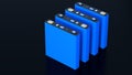 blue Prismatic battery\'s for electric vehicles, LFP cell modules, mass production accumulators high power and energy