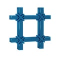 Blue Prison window icon isolated on transparent background.