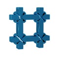 Blue Prison window icon isolated on transparent background.