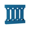 Blue Prison window icon isolated on transparent background.