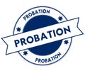 Blue PROBATION stamp.