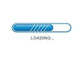 Blue progress bar loading indicator on transparent background Royalty Free Stock Photo