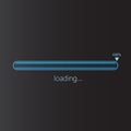Blue progress loading bar vector illustration