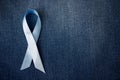 Blue prostate cancer awareness ribbon