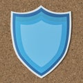 Blue protection shield icon Royalty Free Stock Photo