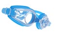 Blue protectiv swim goggles Royalty Free Stock Photo