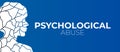 Blue Psychological Abuse Background Illustration