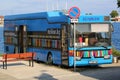 Blue Public Library Bus