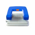 Blue punches paper on isolated Royalty Free Stock Photo