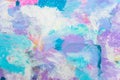 Blue Purple abstract hand painted canvas background, texture. Colorful textured backdrop Royalty Free Stock Photo