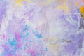 Blue Purple abstract hand painted canvas background, texture. Colorful textured backdrop Royalty Free Stock Photo