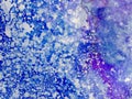 Blue and Purple Abstract Ink Splatter Background