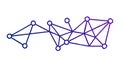 Blue Purple Abstract Network Connectivity, vector design Generative AI Royalty Free Stock Photo
