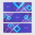 Blue purple abstract vector business long banner template. Horizontal header web banner. Modern gradient color cover header for Royalty Free Stock Photo