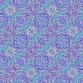 Blue Purple american native Maya Aztec Inca pattern. Stonework mosaic seamless texture