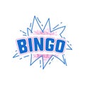 Blue and purple bingo vector design isolated