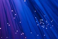 Blue And Purple Blurry Fiber Optics Close Up Royalty Free Stock Photo