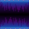 Blue and purple digital equalizer background