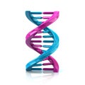 Blue and purple DNA molecule
