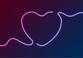 Blue purple electric neon heart abstract background Royalty Free Stock Photo