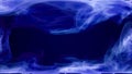 Blue purple energy magic frame made of futuristic waves and lines of liquid plasma smoke particles. Abstract background Royalty Free Stock Photo